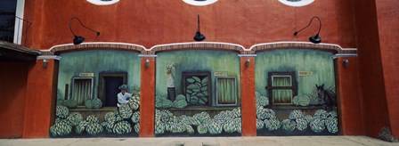 Mural on a wall, Cancun, Yucatan, Mexico by Panoramic Images art print
