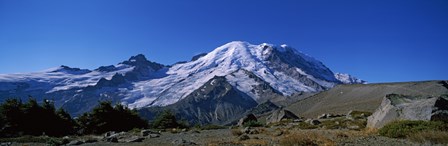 Mountain covered with snow, Mt Rainier, Mt Rainier National Park, Pierce County, Washington State, USA by Panoramic Images art print