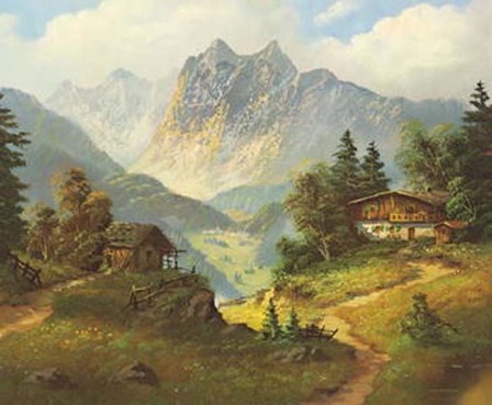 EINSAMER GEBIRGSHOF by Wilhelm Paul art print