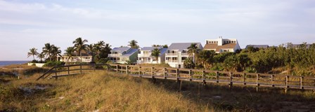 Houses on the beach, Gasparilla Island, Florida, USA by Panoramic Images art print