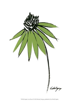 Graphic Cone Flower I by Deborah Velasquez art print