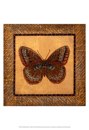 Crackled Butterfly - Fritillary by Wendy Russell art print