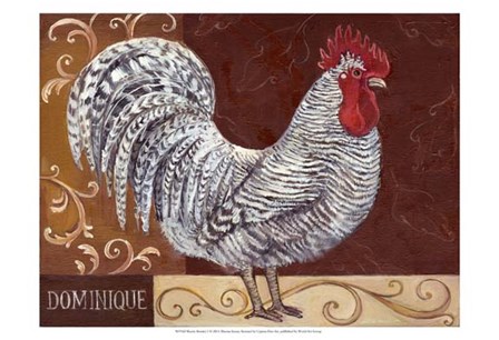 Rustic Roosters I by Theresa Kasun art print