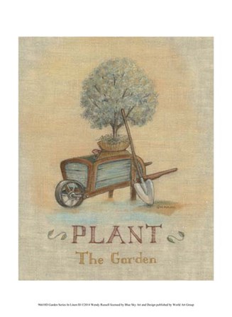 Garden Series in Linen III by Wendy Russell art print