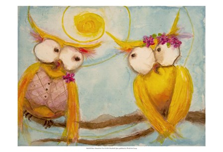 Hoo&#39;s Branch for Two by Marabeth Quin art print