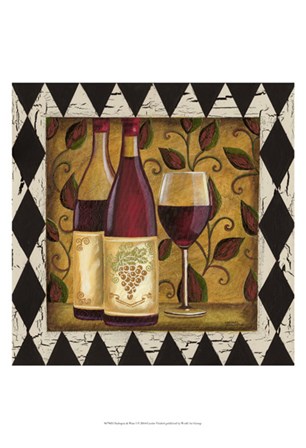 Harlequin &amp; Wine I by Carolee Vitaletti art print