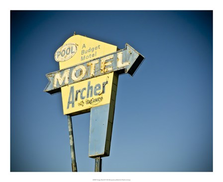 Vintage Motel II by Recapturist art print