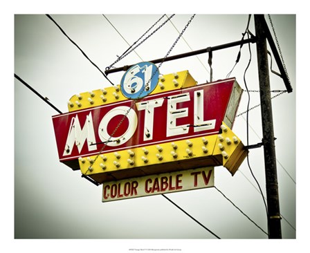 Vintage Motel V by Recapturist art print