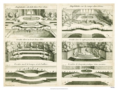 Garden Amphitheater by De Zallier art print
