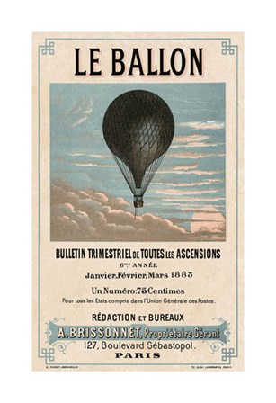 Le Ballon, Paris by Vintage Reproduction art print