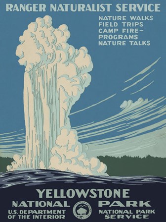 Yellowstone National Park by Vintage Reproduction art print