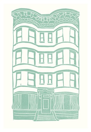 Williamsburg Building 4 (Brownstone) by Live from bklyn art print