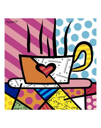 Latte Love by Romero Britto art print