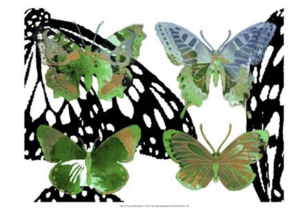 Layered Butterflies V by Sisa Jasper art print