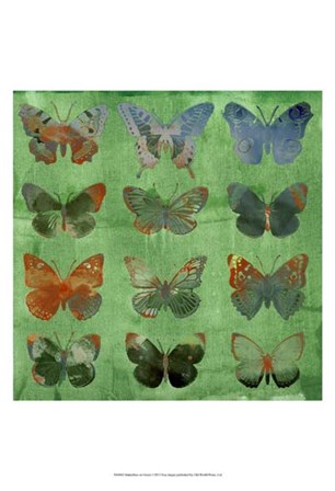 Butterflies on Green by Sisa Jasper art print
