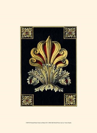 Petite Finial on Black III by Vision Studio art print