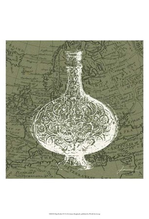 Map Bottles IV by James Burghardt art print