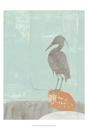 Heron Collage I by Jennifer Goldberger art print