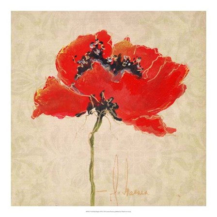 Vivid Red Poppies III by Leticia Herrera art print