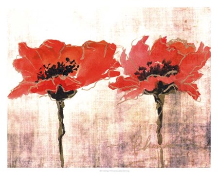Vivid Red Poppies V by Leticia Herrera art print