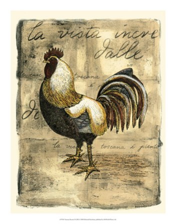 Tuscany Rooster II by Deborah Bookman art print