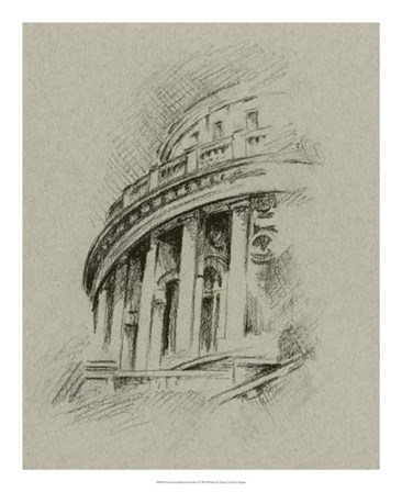 Charcoal Architectural Study I by Ethan Harper art print