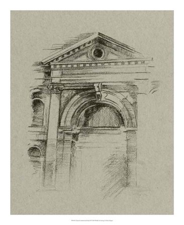 Charcoal Architectural Study II by Ethan Harper art print