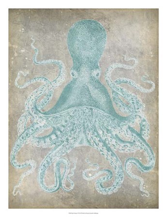 Spa Octopus I by Jennifer Goldberger art print