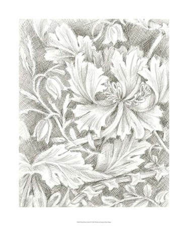 Floral Pattern Sketch I by Ethan Harper art print