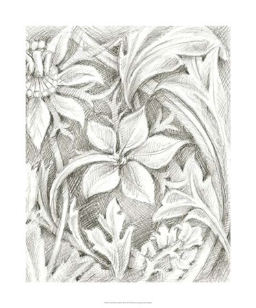 Floral Pattern Sketch III by Ethan Harper art print