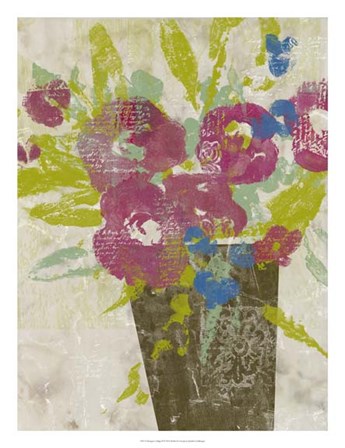 Bouquet Collage II by Jennifer Goldberger art print