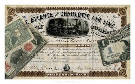 Antique Stock Certificate IV by Vision Studio art print
