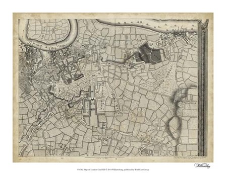 Map of London Grid XII art print