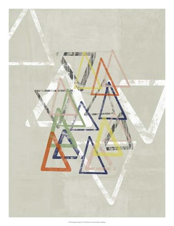 Stamped Triangles I by Jennifer Goldberger art print