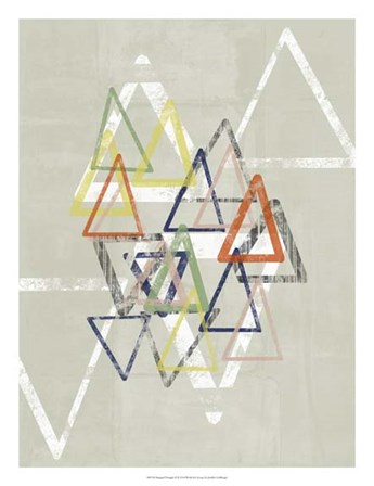 Stamped Triangles II by Jennifer Goldberger art print