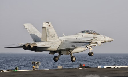 F/A-18F Super Hornet Launches from the USS George HW Bush by Giovanni Colla/Stocktrek Images art print