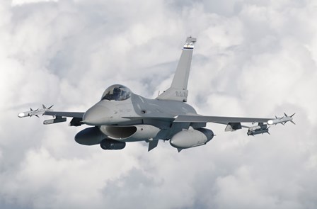 F-16 from the Colorado Air National Guard in flight over Brazil by Giovanni Colla/Stocktrek Images art print