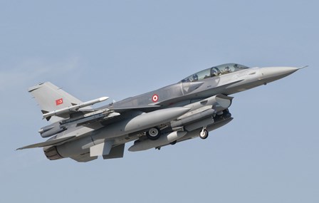 Turkish-built F-16, Izmir Air Show in Turkey by Giovanni Colla/Stocktrek Images art print