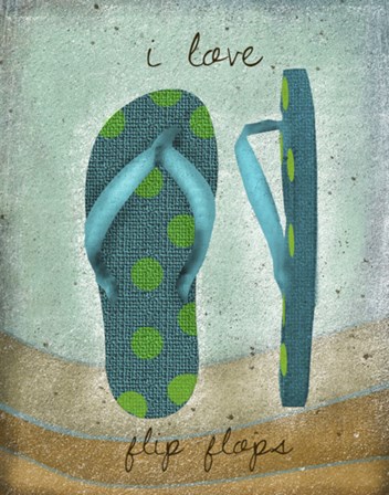 I Love Flip-flops by Beth Albert art print