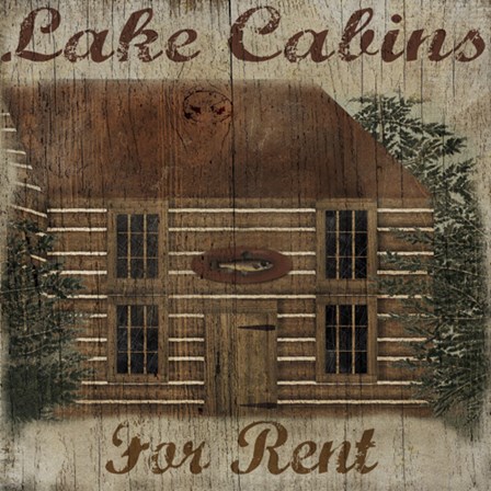 Lake Cabin by Beth Albert art print