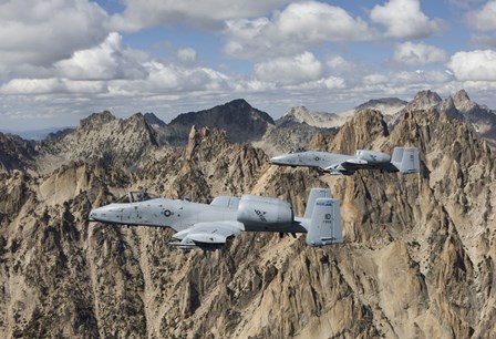 Two A-10 Thunderbolt&#39;s in Central Idaho by HIGH-G Productions/Stocktrek Images art print