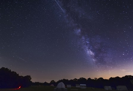 Milky Way and Perseid Meteor Shower, Oklahoma by John Davis/Stocktrek Images art print