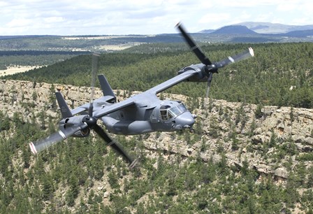 CV-22 Osprey on a training mission over New Mexico by HIGH-G Productions/Stocktrek Images art print