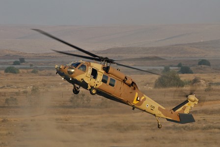 An UH-60L Yanshuf helicopter of the Israeli Air Force by Ofer Zidon/Stocktrek Images art print