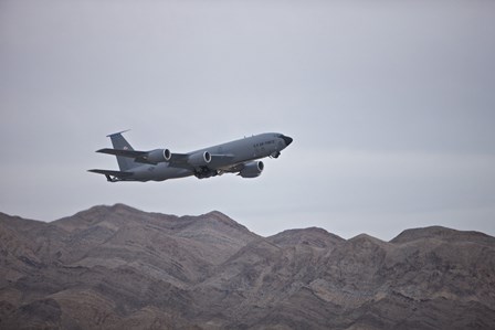 A KC-135 Stratotanker Takes off from Nellis Air Force Base, Nevada by Terry Moore/Stocktrek Images art print