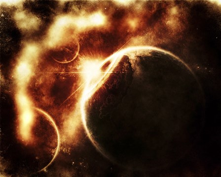 Apocalyptic View of a Solar System by Tomasz Dabrowski/Stocktrek Images art print
