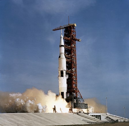 Apollo 11 Space Vehicle Taking off from Kennedy Space Center by Stocktrek Images art print