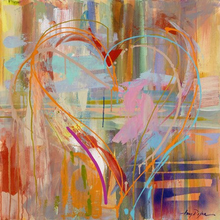 Abstract Heart by Amy Dixon art print