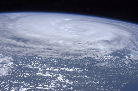 View from space of Hurricane Irene off the East Coast of the United States by Stocktrek Images art print