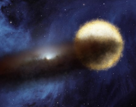 Illustration of a Bright Star called Epsilon Aurigae by Stocktrek Images art print